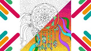 Dream Catcher. Coloring Page By Numbers