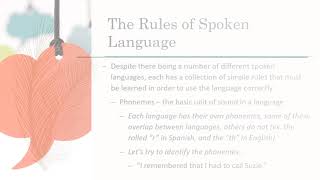 Module 8 Part 1   Defining Language   Lifespan Development Recording