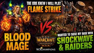 Blood Mage Outsmarts the Solo TC Siege! 🔥 Shockwave & Raiders vs Flame Strike — W3Champions