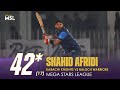Shahid afridi played crucial knock in semifinal 4217  msl highlights  mega stars league