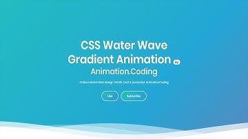 CSS Water Wave Gradient Background Animation | css wave |  Background Animation html css