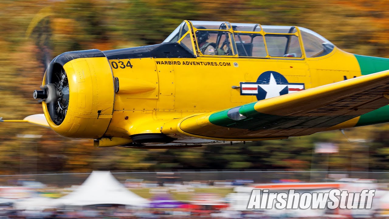In the Box! T-6 Texan LOW Flybys and Aerobatics - Warbirds Over