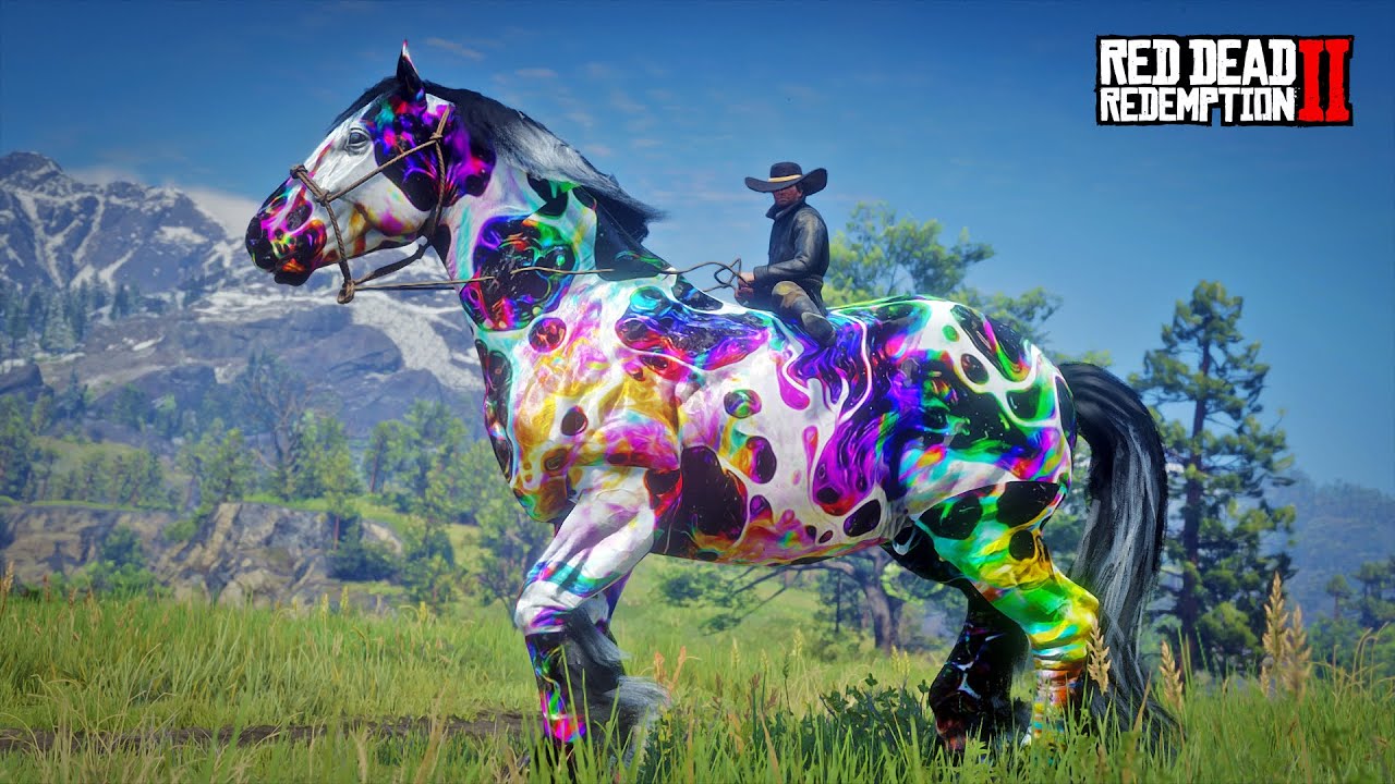 Пьяный Артур Морган находит легендарного коня с камнем ауры в RDR2 | Потрясающее дикое открытие