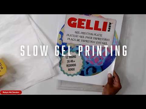 New 12 inch Round Gelli Plate - First Impressions and Gel Prints!