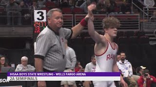IHSAA boys wrestling: Class 1A, 2A semifinal highlights