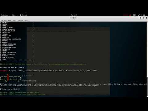 Hacking website using sqlmap