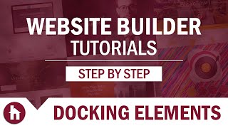 How to Dock your Elements in Website Builder