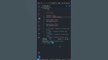 Casting dalam PHP untuk mengubah tipe data dalam sebuah variabel #coding #phpdasar