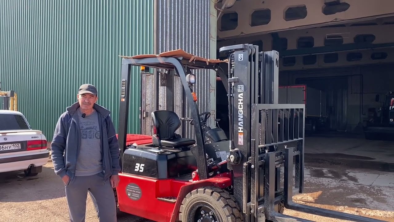 Вилочный погрузчик 3,5 тонн, Hangcha CPCD35 в работе | СкладБизнесГрупп отзывы