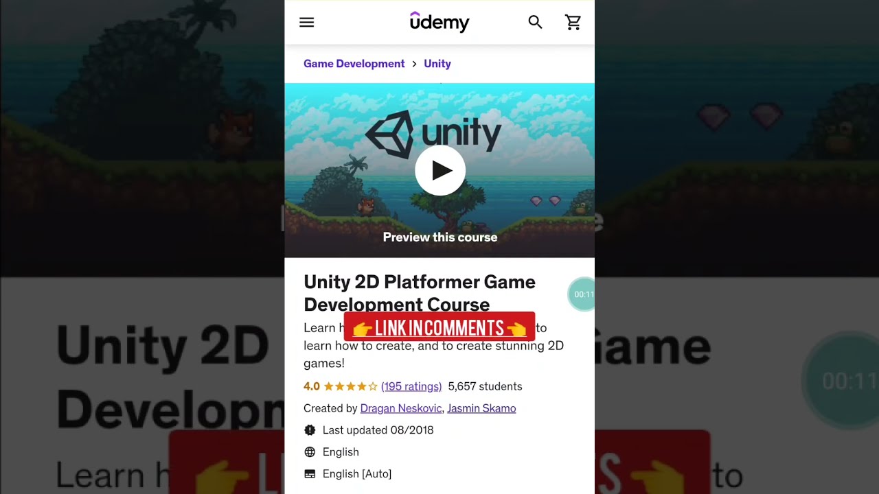 Unity 2D Platformer Game Development Course