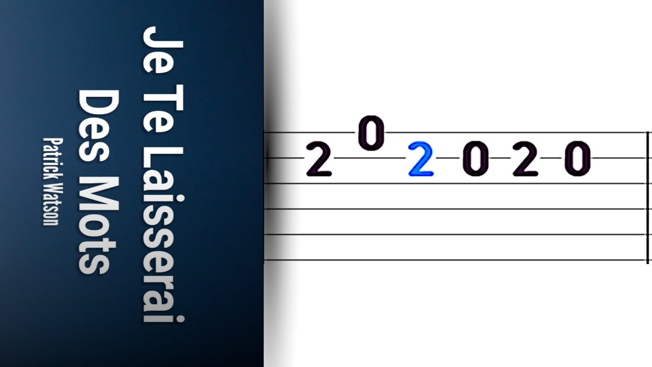 Je Te Laisserai Des Mots Chords