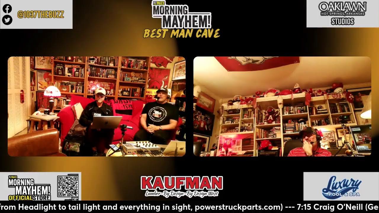 Morning Mayhem with David Bazzel and Roger Scott is LIVE from The Best Man Cave Winner!
