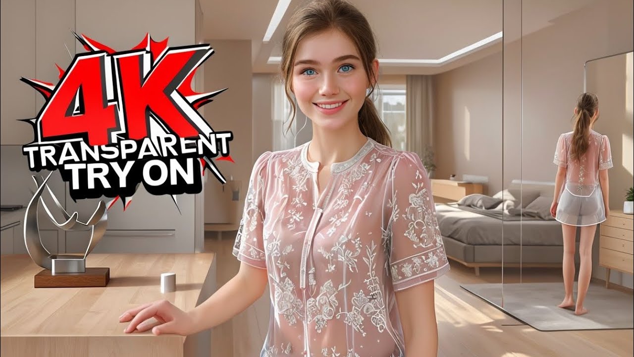 4K] FISHNET DRESS TRANSPARENT TRY ON HAUL / 4K Try On Haul 2025 / Try on haul Trend fashion USA 001