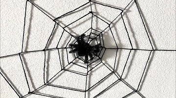 How to make a Spiderweb 🕸 out of yarn