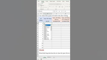 Các Hàm Liên Quan Tới Ngày Tháng Năm #excel #date #month #year