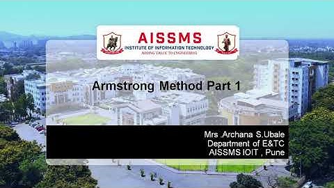 Armstrong method part 1