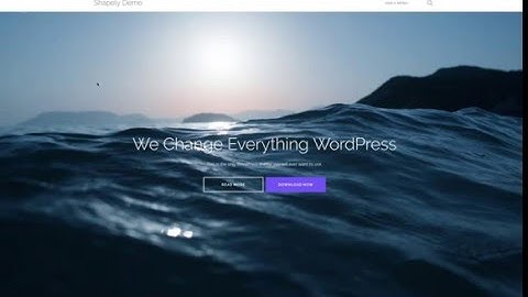 How to setup frontpage for Shapely theme