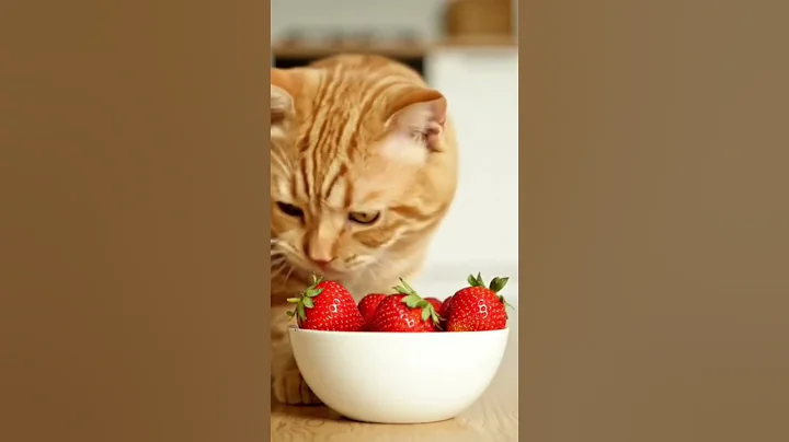 Watch the video about Strawberry time for Mia! 🍓#cat #cats #catshorts #catvideos #miyav #catlovers #explore #kedi #funny