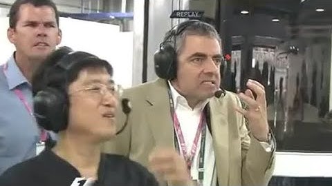 Mr Bean Hilarious reaction to F1 crash!!!!