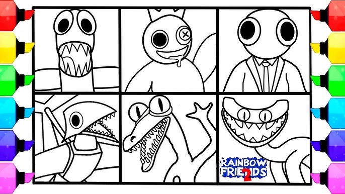 Updated Latest Chapter 2 Rainbow Friends, DIY/ Print Your Own Coloring Sheets Booklet Book Coloring Pages Drawing, Digital Download