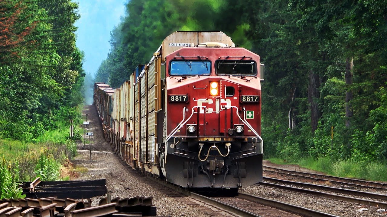 CPKC Double Stack Train Over Steep Humps Heading Into The Canyon Of BC ...