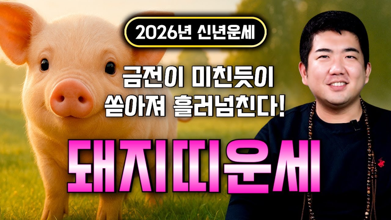 ✨2026년 병오년 돼지띠운세✨힘들었던 2025년은 끝나고 금전,귀인,문서 다 들어오는 띠 나이는 몇살?! 2026년 초대박나는 운세?! 59년생 71년생 83년생 95년생 운세