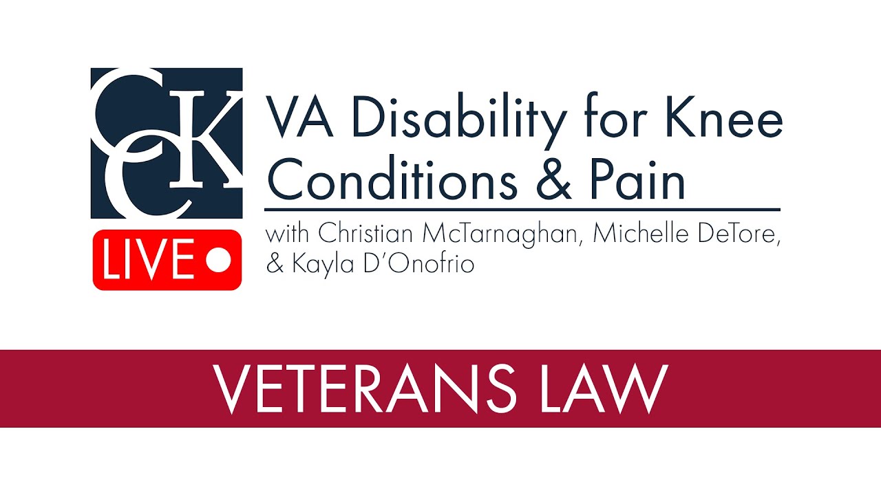 VA Disability for Knee Conditions & Pain