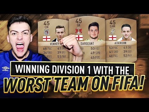 WINNING DIVISION 1 WITH THE WORST TEAM ON FIFA 17!!