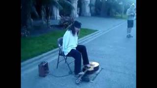 Play Guitar with Feet? Crazy Guitarist Plays Guitar in Solo Street Performance