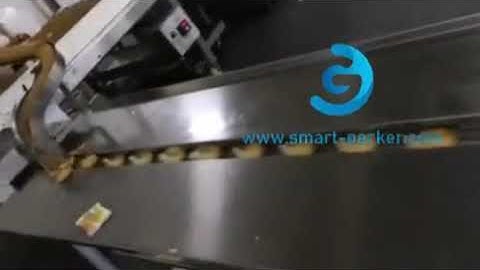 Automatic cookie biscuit hoirzontal flow film wrapping packing counting machine