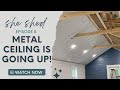 She Shed Episode 8 | The CEILING &amp; LIGHTS are going in! YAYYYY!