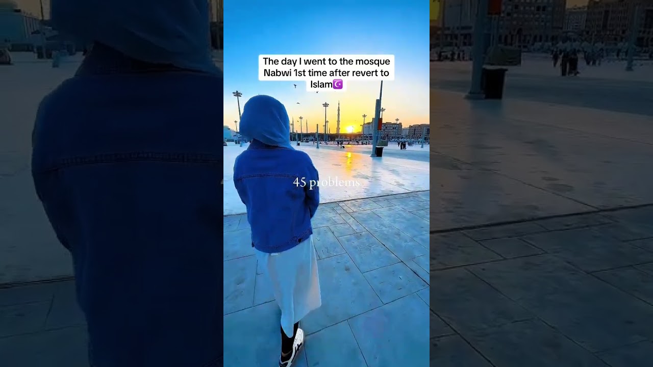 The day went to the mosqueNabwi 1st time after revert to Islam