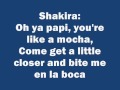 Shakira - Rabiosa feat  Pitbull Lyrics/letra on screen