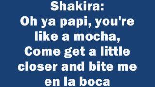 Shakira - Rabiosa feat Pitbull Lyrics/letra on screen