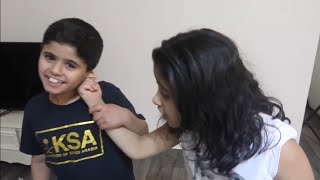 سلتلت تهاوشت مع عمو | حمده خايفه على اخوها المضيوم شوفوا الي صار!😂🐒