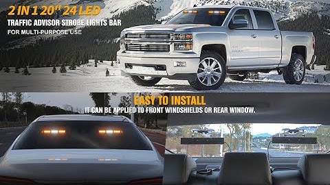 Traffic Advisor Strobe Lights Bar Warning Hazard Emergency Windshield Dash Lights for vehicles Truck