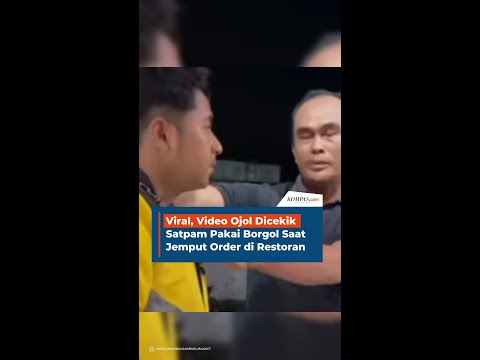 Viral, Video Ojol Dicekik Satpam Pakai Borgol Saat Jemput Order di Restoran