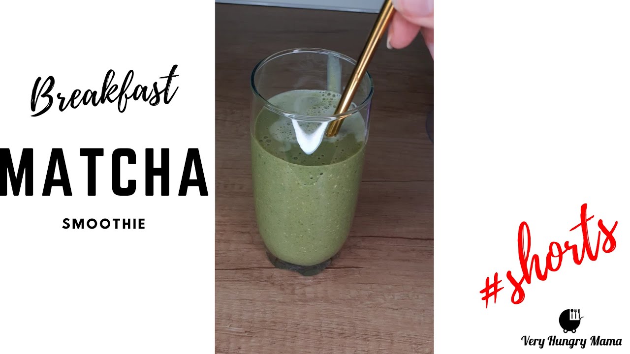 MATCHA BANANA SMOOTHIE | delicious green smoothie recipe for breakfast 