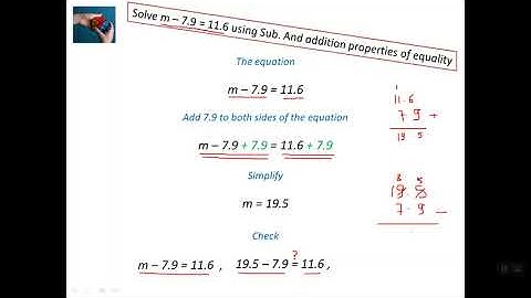 How to Solve Linear Equations Using the Subtraction and Addition Properties of Equality.