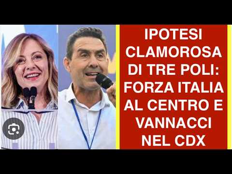 Video IPOTESI CLAMOROSA DI TRE POLI: FORZA ITALIA AL CENTRO E VANNACCI NEL CDX