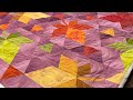 Krista Moser's Fall Foliage pattern and Ten Sisters Minecraft using Easy Piecing Grid interfacing