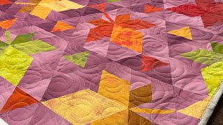 Krista Moser's Fall Foliage pattern and  Ten Sisters Minecraft using Easy Piecing Grid interfacing