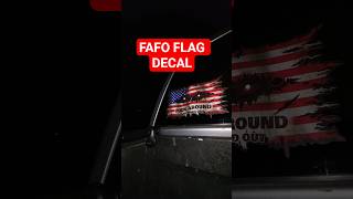 FAFO Flag Decal with Reflective Eyes
