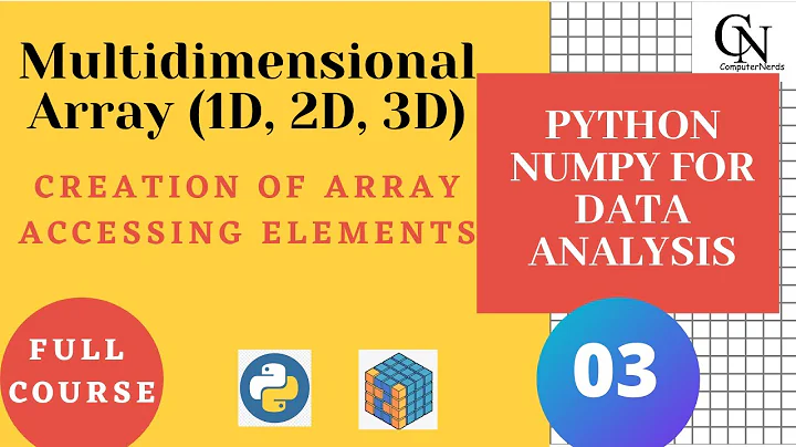 Multidimensional array Numpy  (1D, 2D, 3D array )| how to create numpy array in python.(In Hindi)