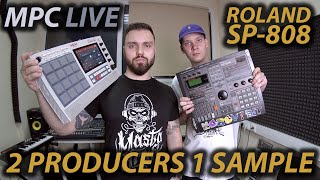 2 БИТМЕЙКЕРА 1 СЭМПЛ | Сэмплирование на MPC Live & Roland SP-808 Tutorial, Обзор, 0+