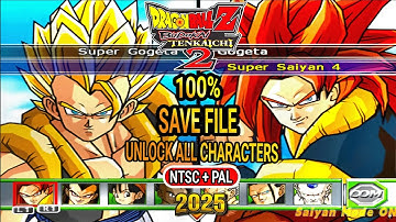 Unlock ALL CHARACTERS 🔥 Dragon Ball Z: Budokai Tenkaichi 2 |100% Save Data Download  (NTSC & PAL) 🔓