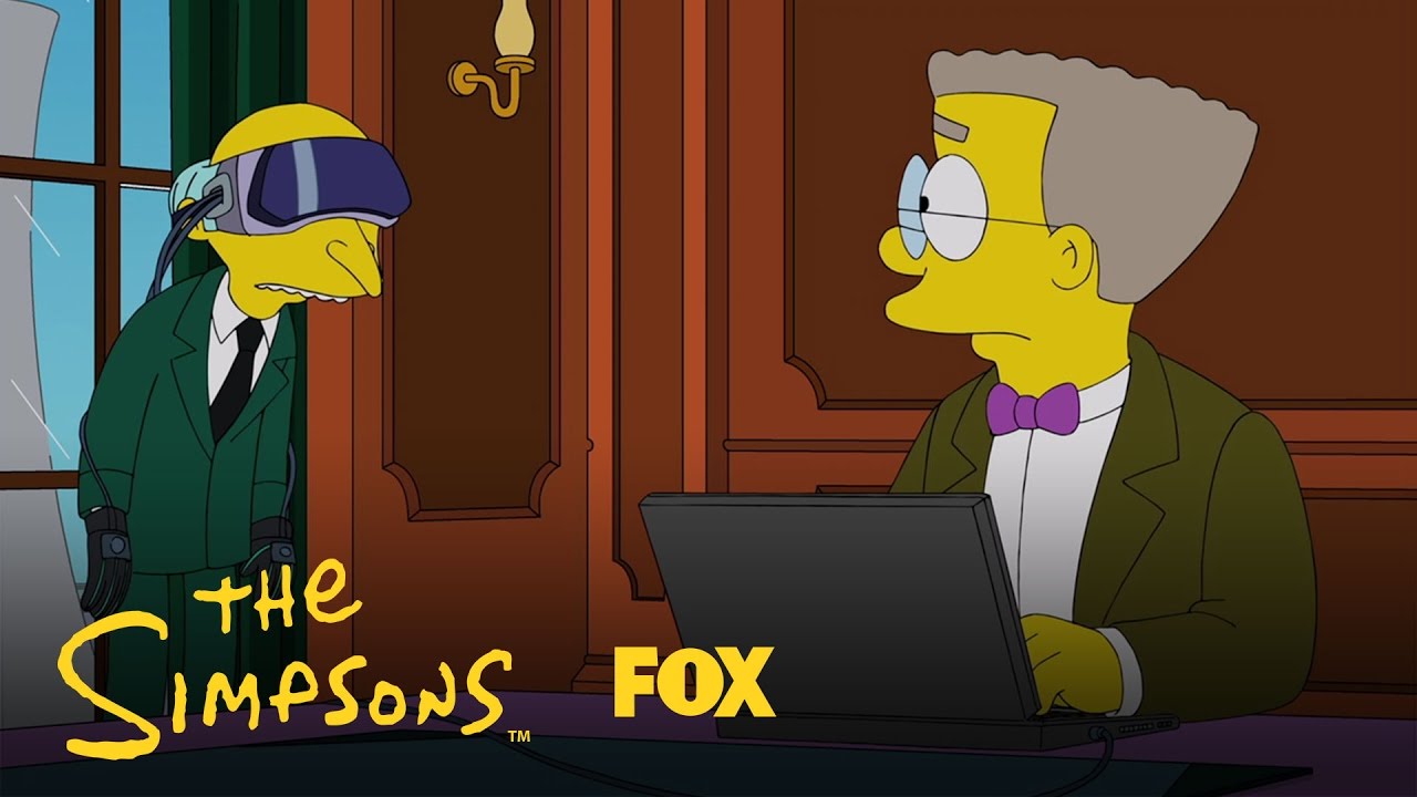 The Simpsons Cartoon Reality Porn - Mr. Burns Watches Virtual Reality Dragon Porn | Season 28 Ep. 2 | The  Simpsons - YouTube