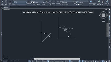 How to Draw a Line at a Custom Angle in AutoCAD Using DIMCONSTRAINT | Civil 3D Tutorial