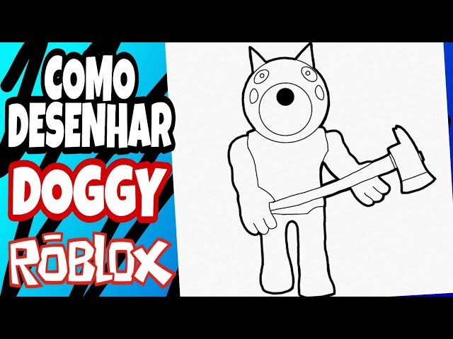 Desenhos para Colorir Roblox. Piggy, Doggy e outros