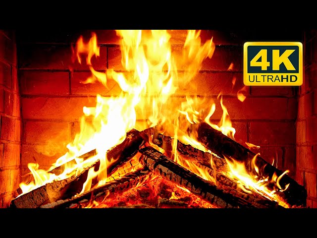🔥 Cozy Fireplace 4K (12 HOURS). Fireplace with Crackling Fire Sounds. Crackling Fireplace 4K class=